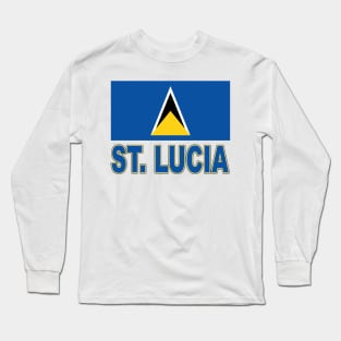 The Pride of St. Lucia - Saint Lucia Flag Design Long Sleeve T-Shirt